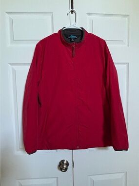 Tri-Mountain Women’s XL Red Full Zip Fleece Lined Windbreaker Jacket